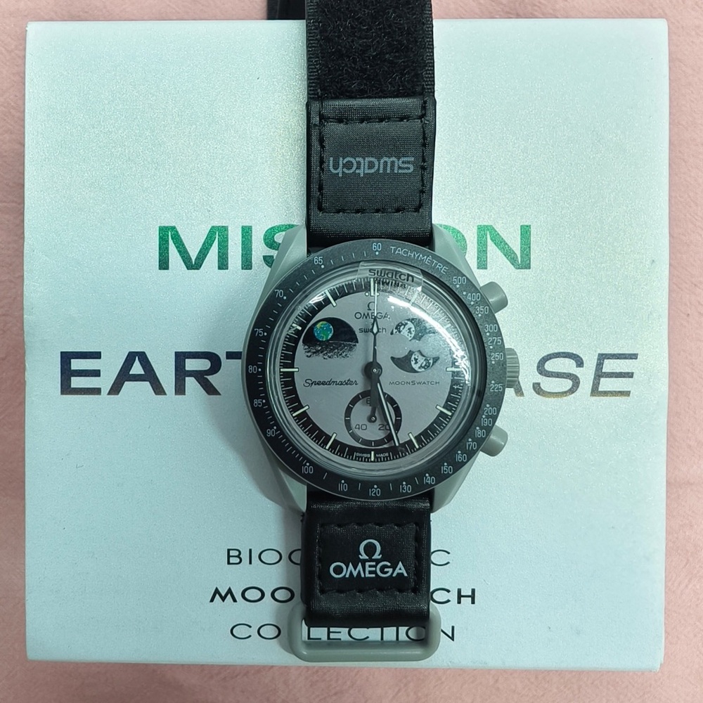 Swatch x Omega Bioceramic Moonswatch Mission To Earthphase Watch